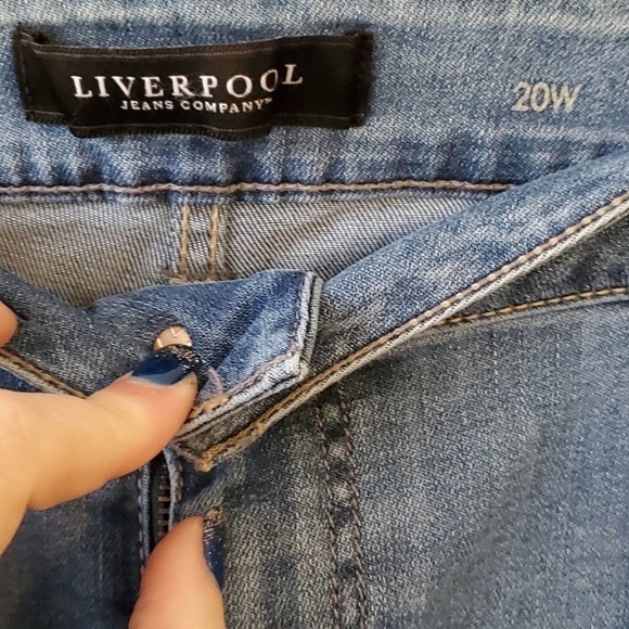 LIVERPOOL the crop boyfriend distressed stretch capri jeans plus size 20 NEW!!!! - Picture 6 of 10